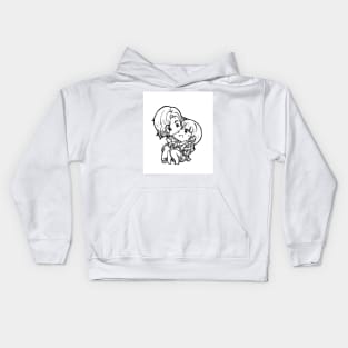 Cuddly Wayhaught B&W Kids Hoodie